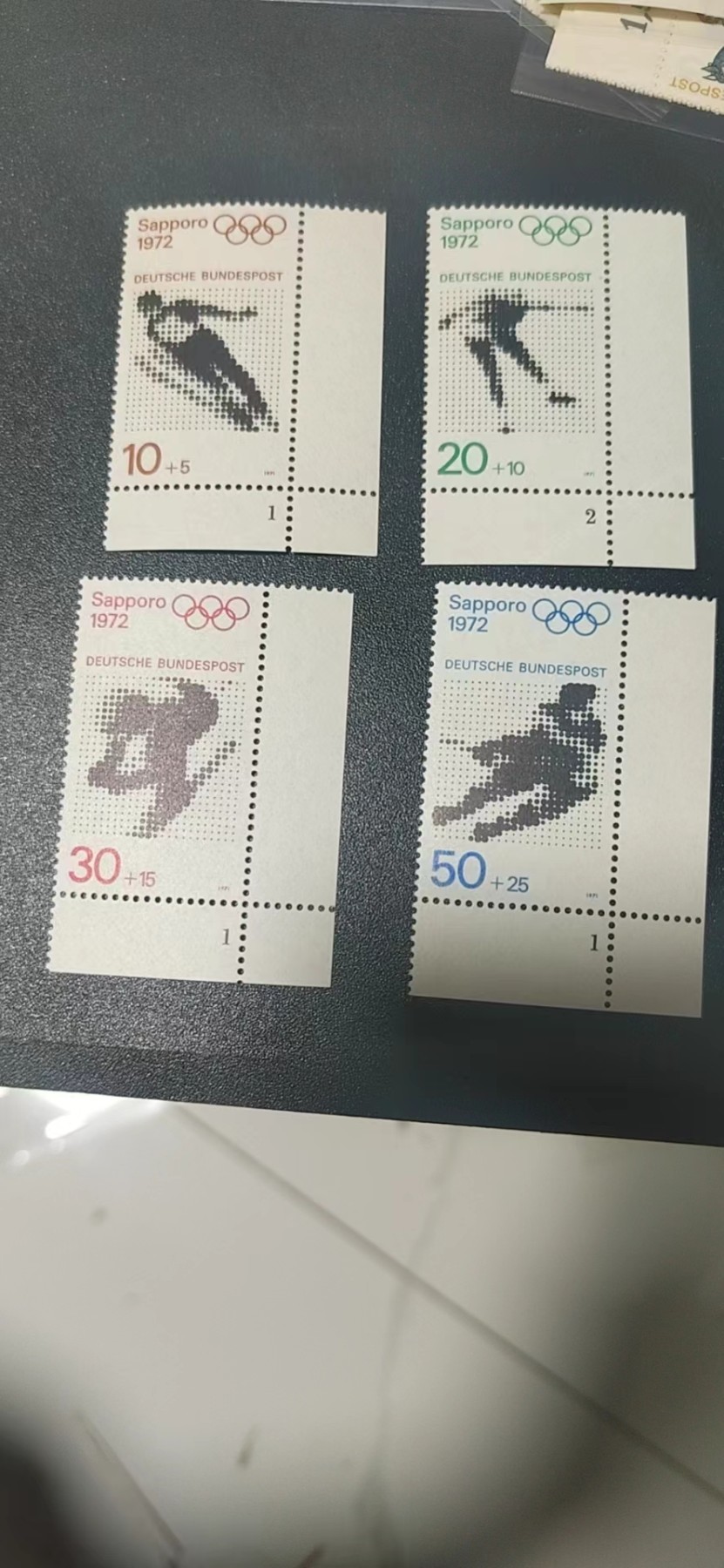德国邮票专场，都是套票 德国邮票一套，1971年发行，冬奥会花样滑冰4全，品相如图