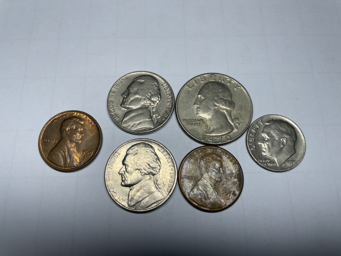 2024年集古藏今外币拍卖第四期-第1场—（总第31拍） 美分各面值6枚