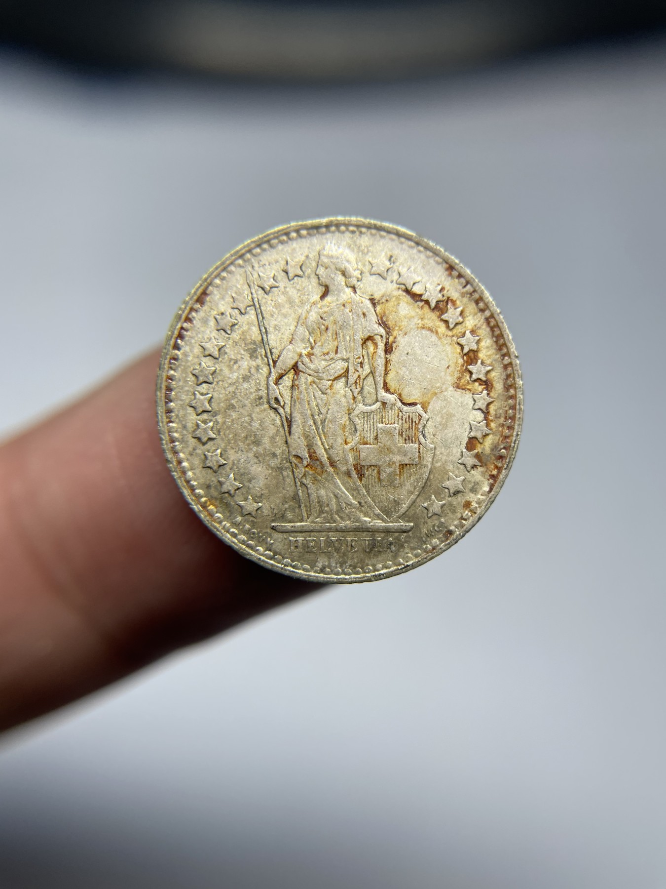 2024年集古藏今外币拍卖第四期-第1场—（总第31拍） 1953年瑞士1/2法郎银币