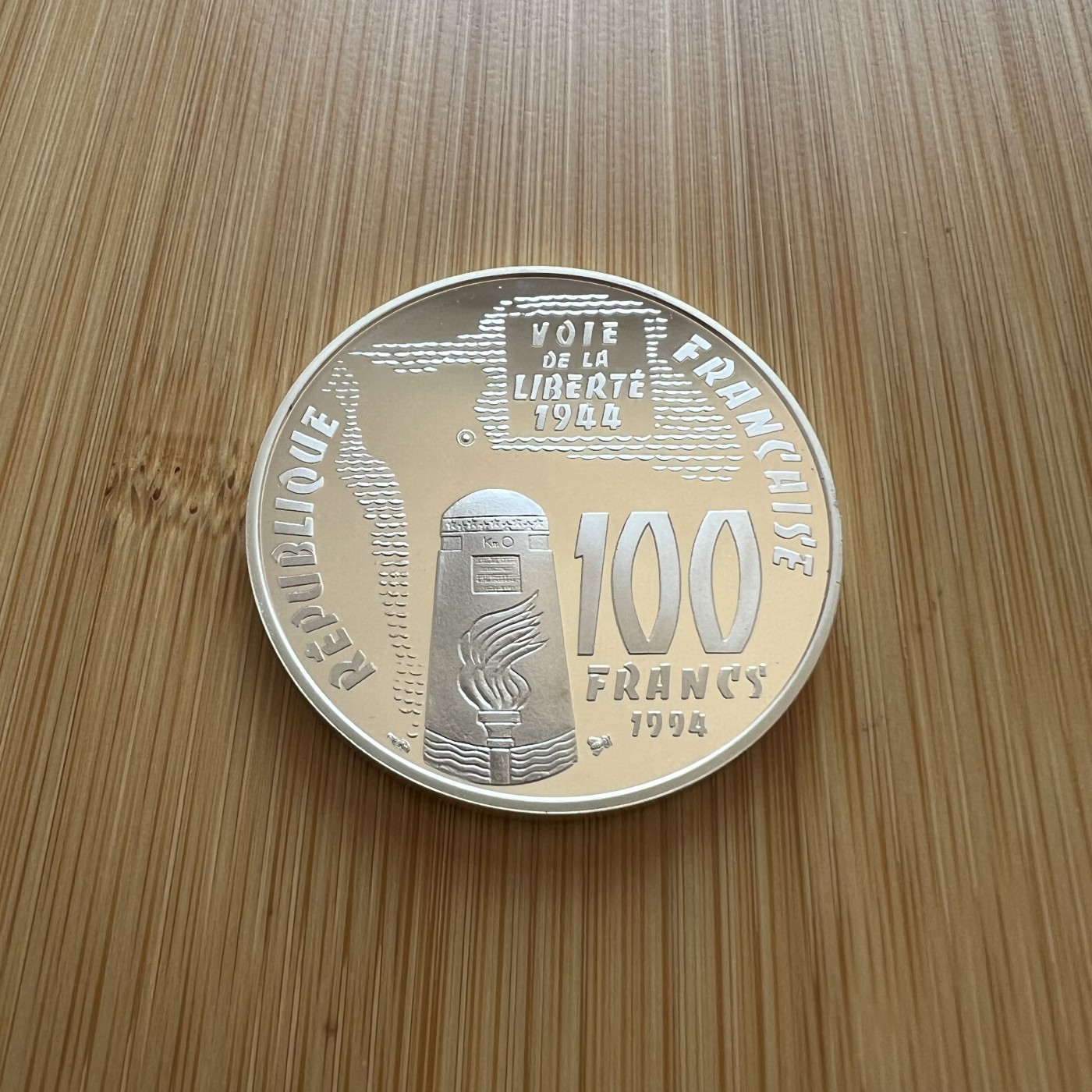  88元包顺丰 外国银币 散币 法国1994年二战系列十二枚之一圣梅赫艾格利斯大银币带彩好品不是划痕可放大看图