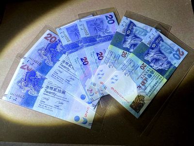 【Blue Auction】✨世界纸币精拍第460期【精】 【一组6张 含无47】香港三行 2010年20元 全新UNC