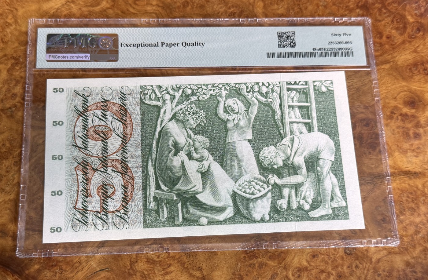 Chase Auction 第27期 - - 外钞、民国钞和人民币混合场！ 1974年瑞士50法郎，PMG65！