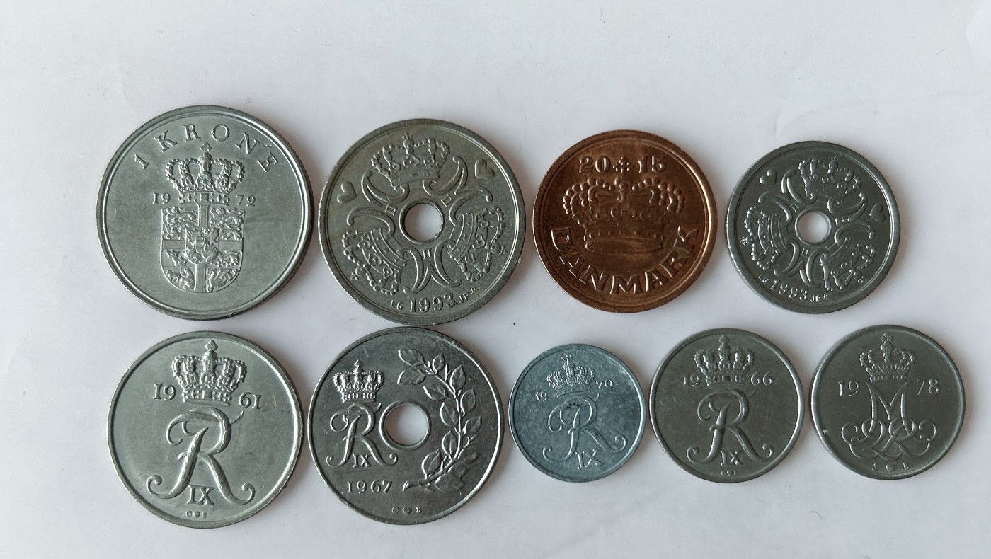 第一海外回流一元起拍收藏 散币专场 第78期 丹麦硬币 9枚