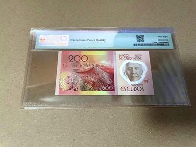 【Blue Auction】✨世界纸币精拍第460期【精】 【AA冠倒置号】佛得角 2014年200埃斯库多 PMG68EPQ 超高分