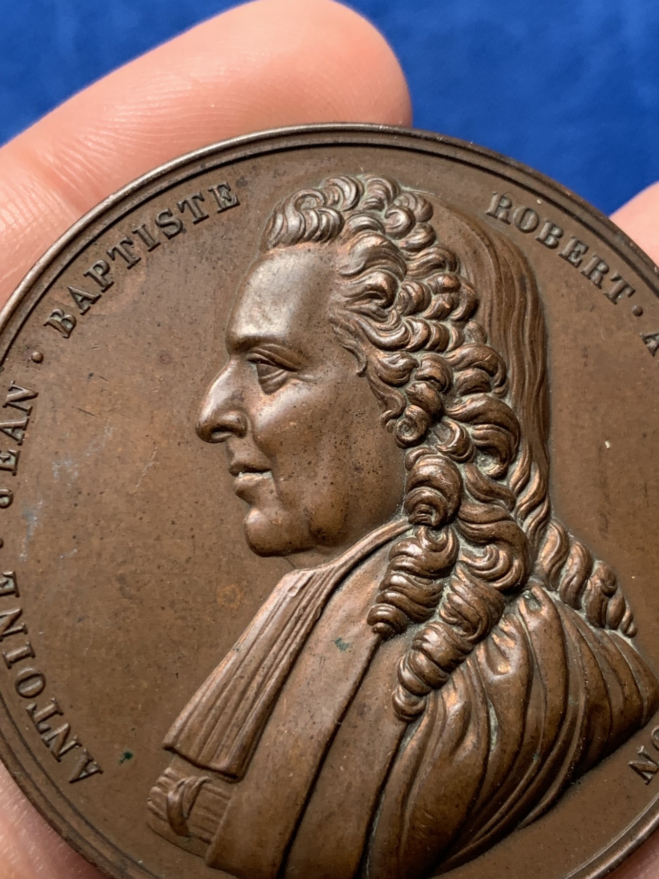 《竞宝斋》第257场-周日，周一 2场连拍 (全场包邮) 法国1899巴蒂斯特纪念章 51.2mm 65.6g