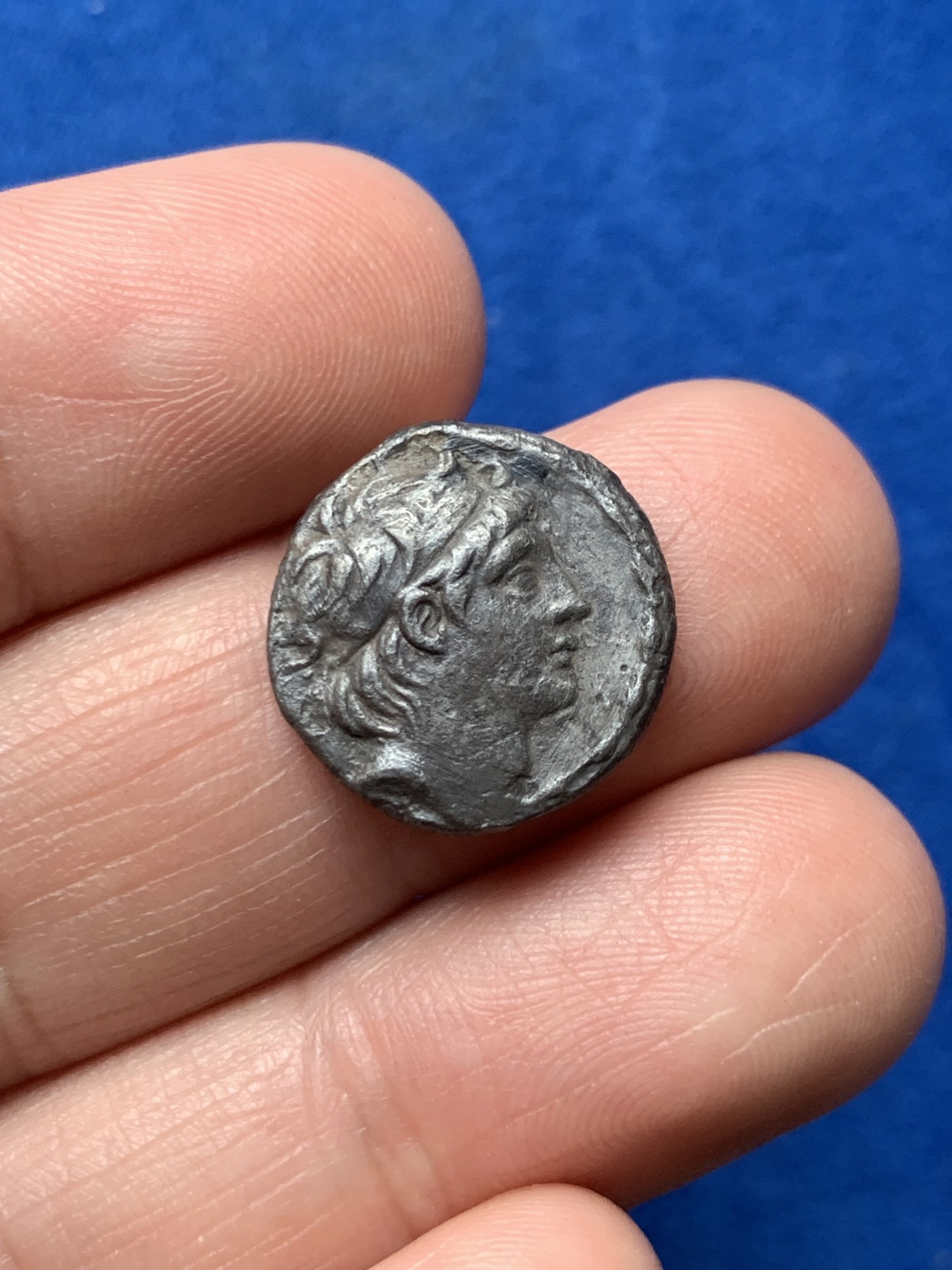 《竞宝斋》第257场-周日，周一 2场连拍 (全场包邮) 塞琉古帝国安提柯七世1德拉克马银币 3.61g