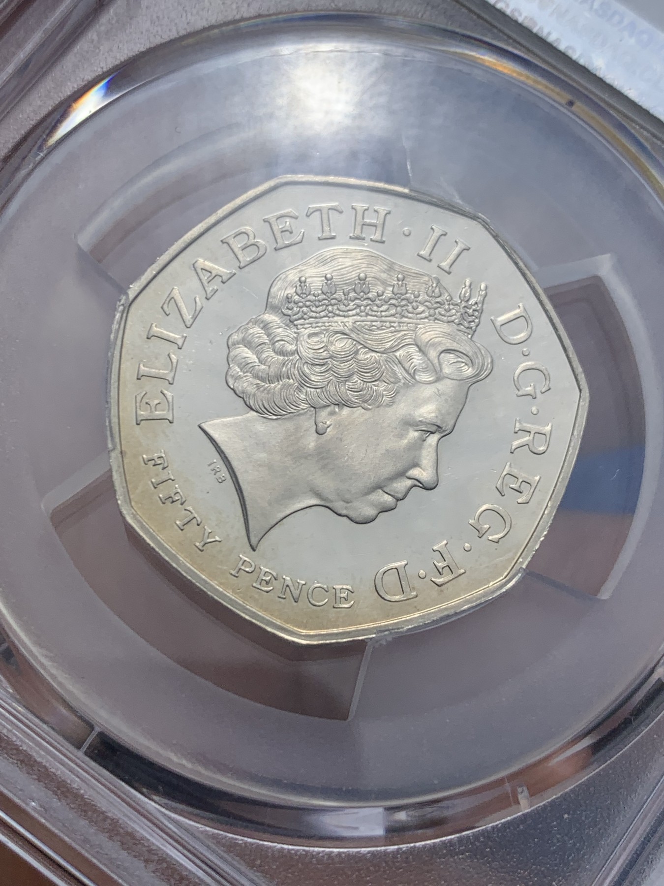 《竞宝斋》第257场-周日，周一 2场连拍 (全场包邮) PCGS PR66DCAM 英国 2009年 50p七角铜镍币