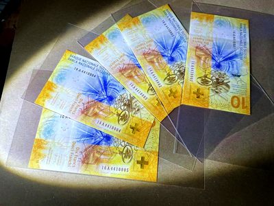 【Blue Auction】✨世界纸币精拍第460期【精】 【一组5张A冠连号 靓号】瑞士 2016年10法郎一组 全新UNC