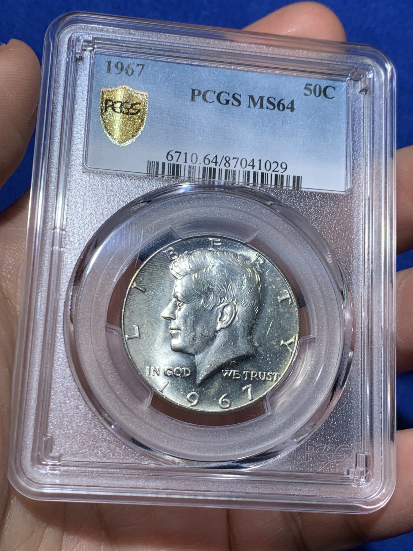 《竞宝斋》第257场-周日，周一 2场连拍 (全场包邮) 4枚一组 PCGS MS64 美国1965-1968年肯尼迪半美元银币