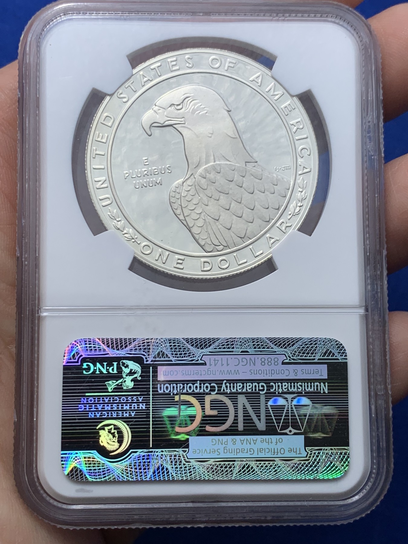 《竞宝斋》第257场-周日，周一 2场连拍 (全场包邮) NGC老评 PF69UC 美国1983奥运铁饼精制银币900银 85年克劳斯最佳硬币