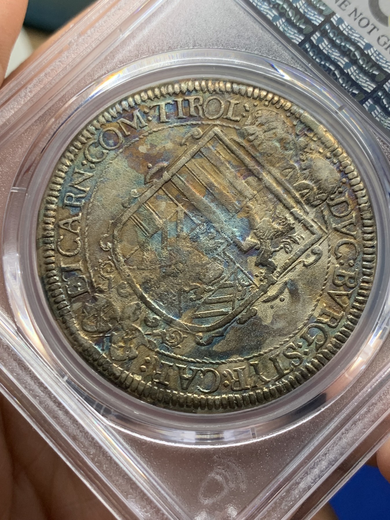 《竞宝斋》第257场-周日，周一 2场连拍 (全场包邮) PCGS AUD 1620年神圣罗马帝国奥地利泰勒大银币 利奥波德大公  400年历史 双面深打