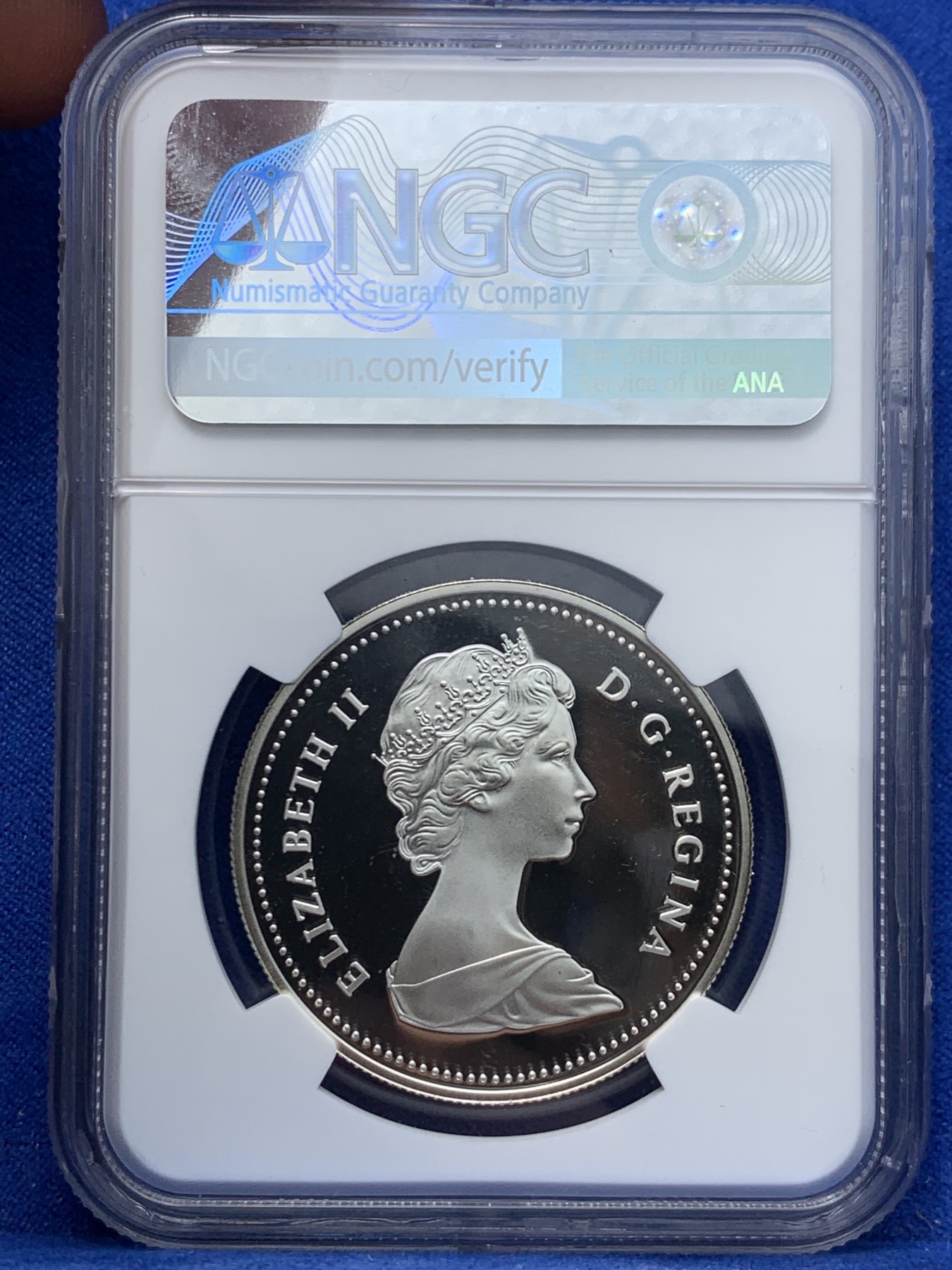 《竞宝斋》第257场-周日，周一 2场连拍 (全场包邮) NGC PF69UC 加拿大1981年大陆铁路精制纪念银币，币面清爽干净又漂亮，PROOF精制币，状态极佳。