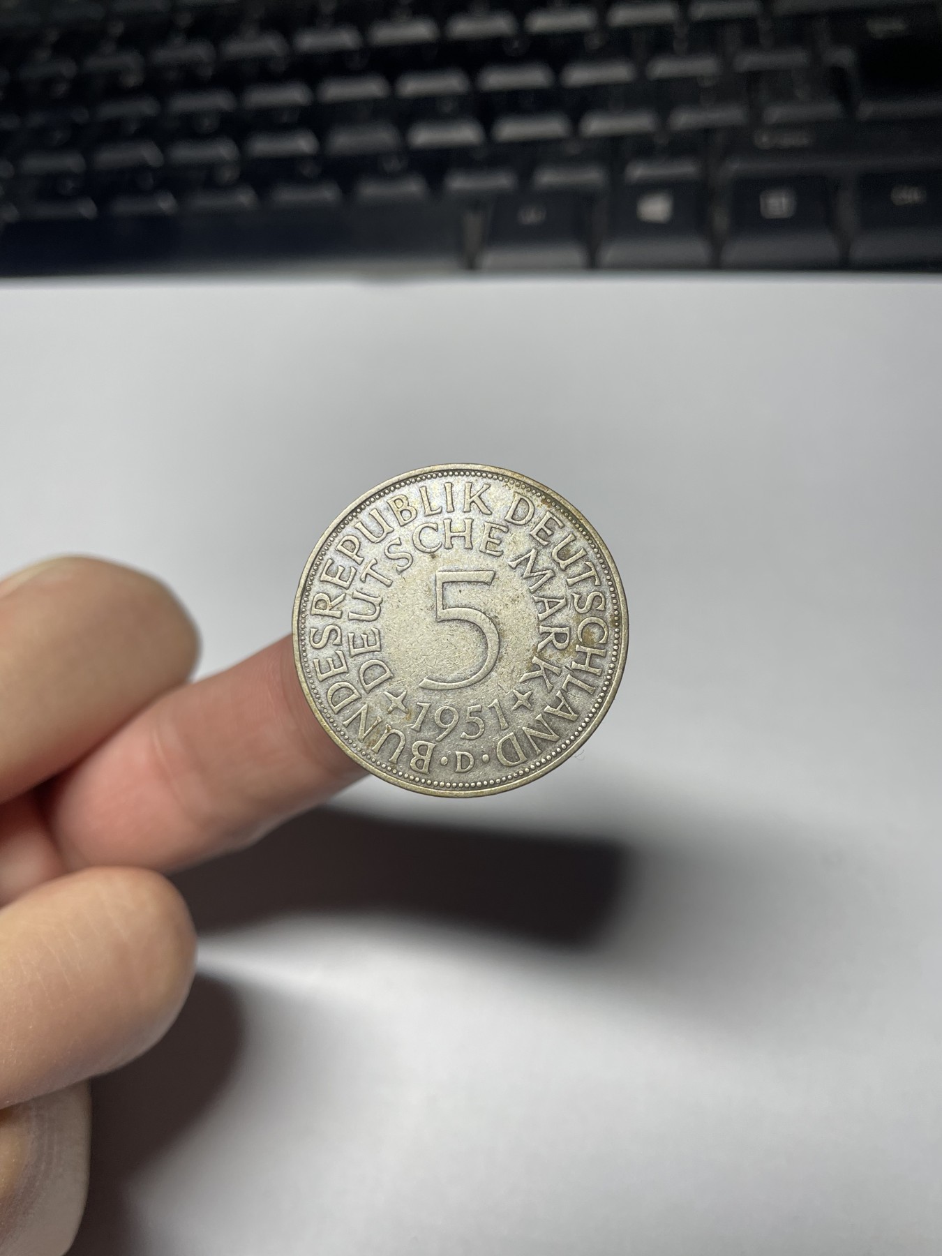 2024年集古藏今外币拍卖第四期-第2场—（总第32拍） 1951年德国5马克银币