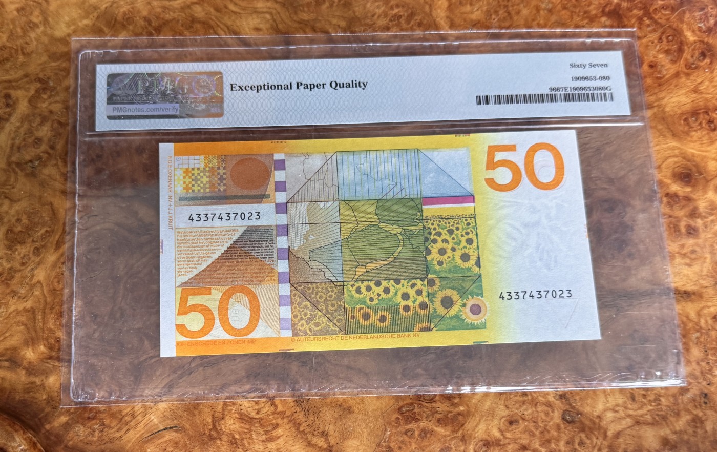 Chase Auction 第27期 - - 外钞、民国钞和人民币混合场！ 1982年荷兰50盾，PMG67！