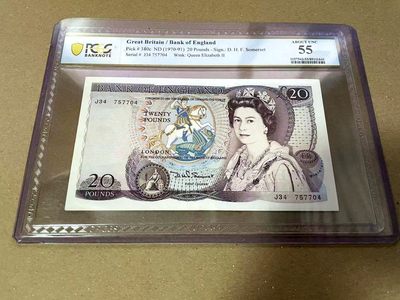 【Blue Auction】✨世界纸币精拍第460期【精】 英国 1970-91年20镑 PCGS55 