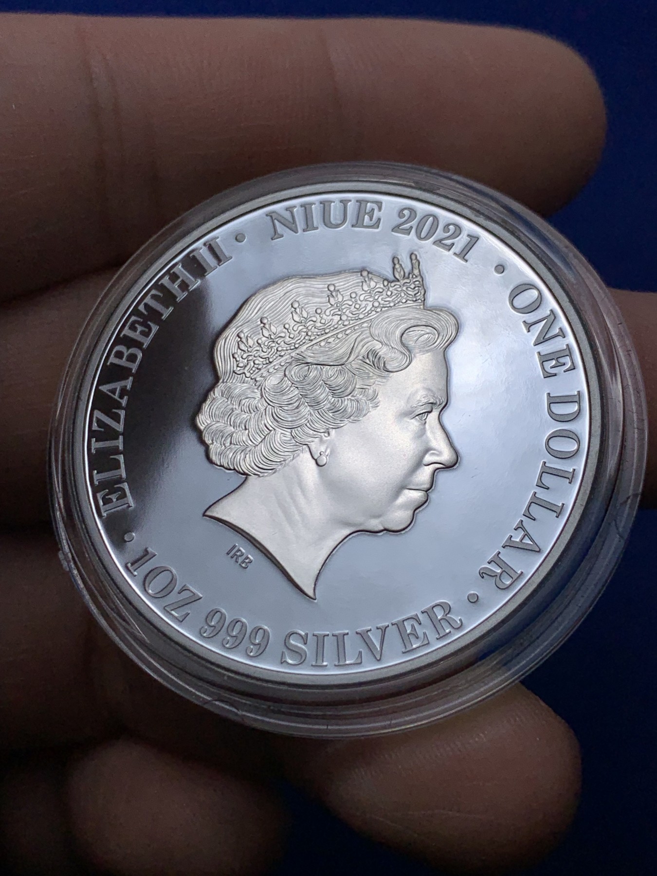 《竞宝斋》第257场-周日，周一 2场连拍 (全场包邮) 纽埃2021年发行澳大利亚夜间动物系列之鬣犬精制银币 礼盒装 抗氧钌化工艺 限量1000枚 市价950+