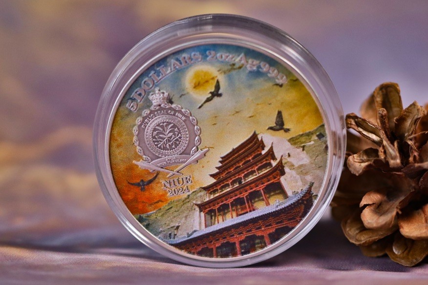 CSIS-GREAT评级精品钱币拍卖第二百四十一期 纽埃2024年甲辰生肖龙年敦煌飞天中国龙2OZ仿古彩色超高浮雕银币