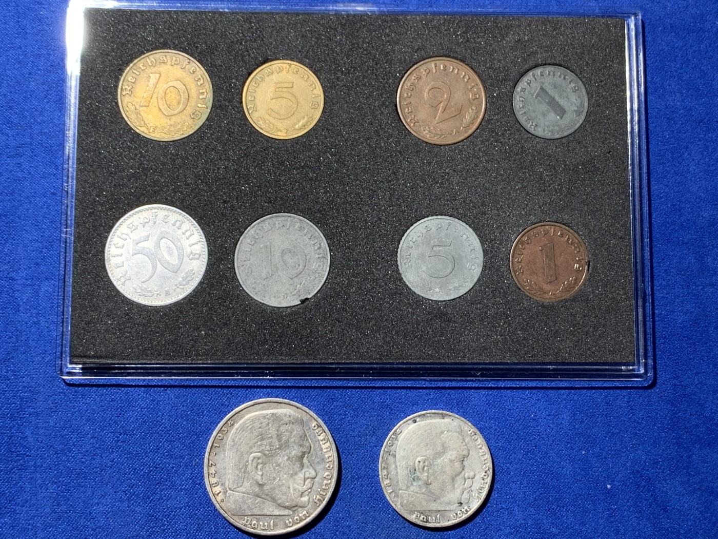 《竞宝斋》第257场-周日，周一 2场连拍 (全场包邮) 德三小全套 10枚（含二枚银币）