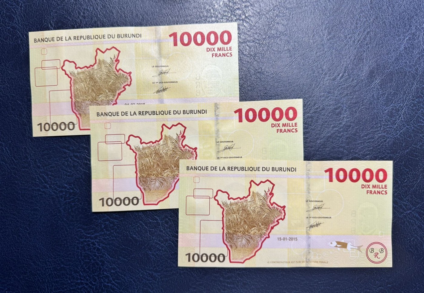 收藏联盟Quantum Auction 第337期拍卖  布隆迪2015年10000法郎 品相全新UNC 号码无4