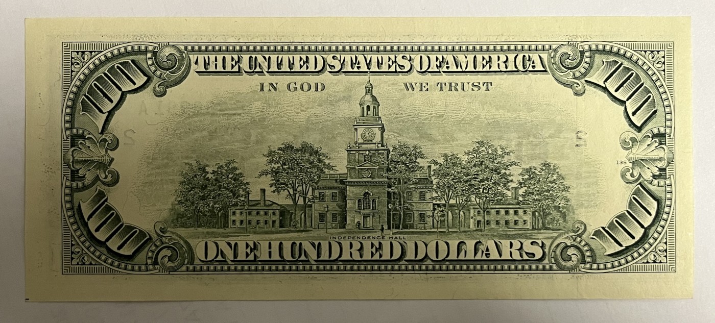 Chase Auction 第27期 - - 外钞、民国钞和人民币混合场！ 1990年正版 100美元 联邦储备券 B区首发A冠 倒置号码