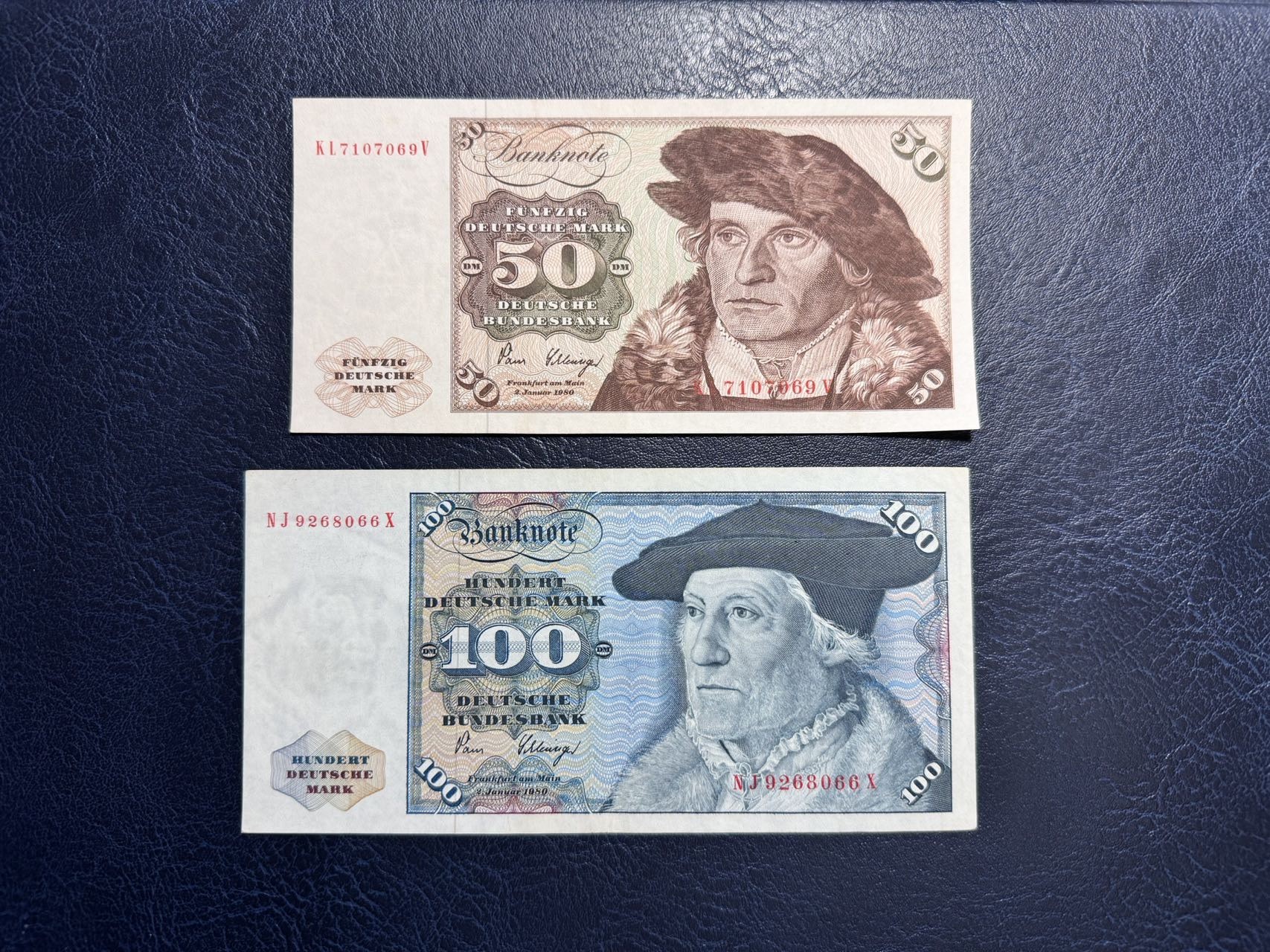 收藏联盟Quantum Auction 第337期拍卖  德国联邦1980年50和100马克 非全新 品相如图 