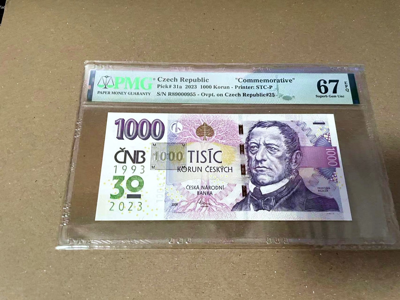 【Blue Auction】✨世界纸币精拍第460期【精】 【无47】捷克 2023年1000克朗 PMG67EPQ 高分 
