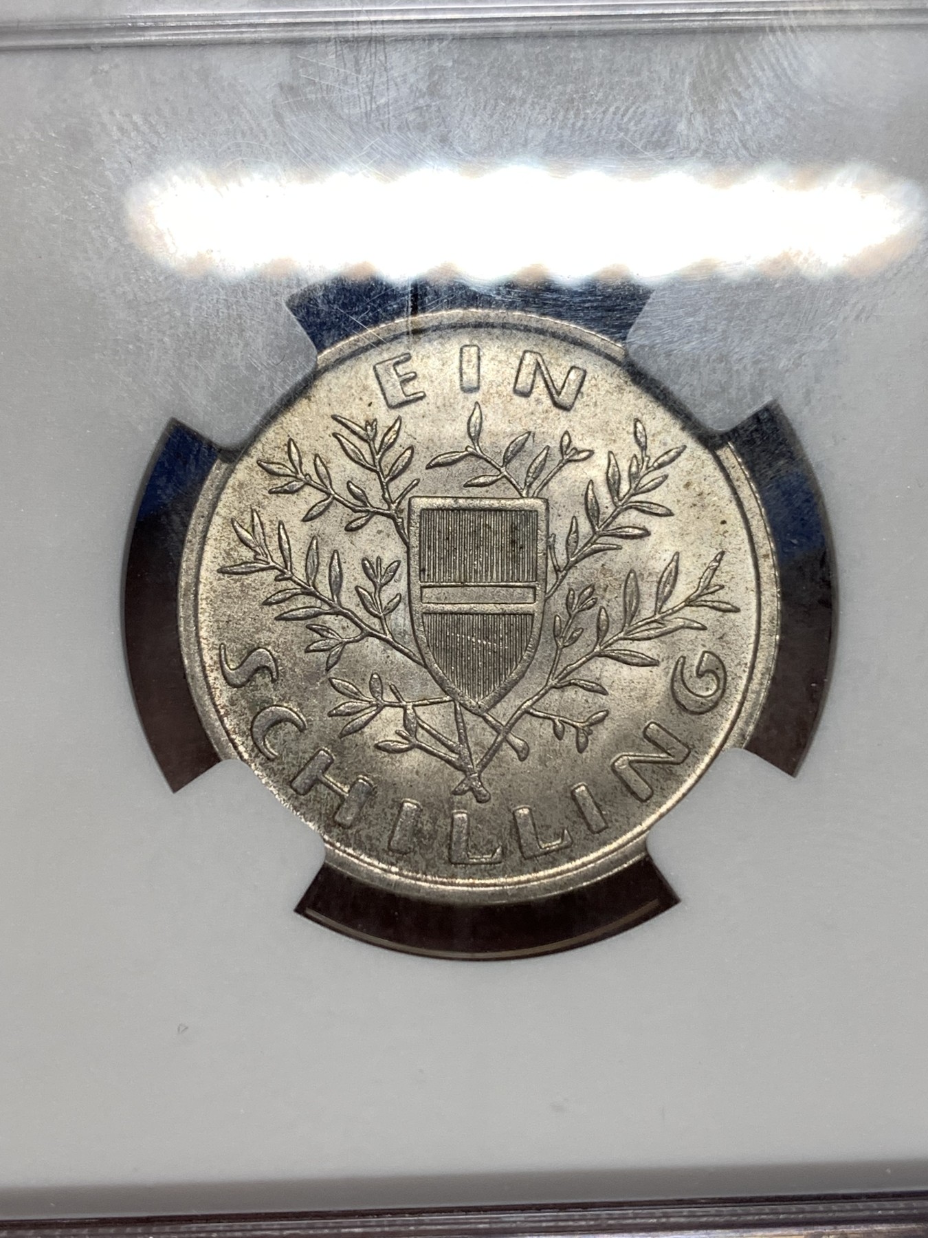 《竞宝斋》第257场-周日，周一 2场连拍 (全场包邮) NGC MS66 奥地利 1925年 国会大厦 1先令 银币 少见高分