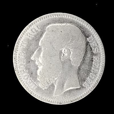巴斯克收藏第251期 散币专场 4月16/17/18 号三场连拍 全场包邮 - 比利时 利奥波德二世 1867年 2法郎银币