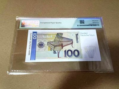 【Blue Auction】✨世界纸币精拍第460期【精】 【AA】德国 1989年100马克 克拉拉 PMG67EPQ 高分