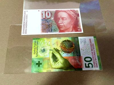 【Blue Auction】✨世界纸币精拍第460期【精】 【一组2张 含获奖钞】瑞士 1979-2015年10-50法郎 全新UNC