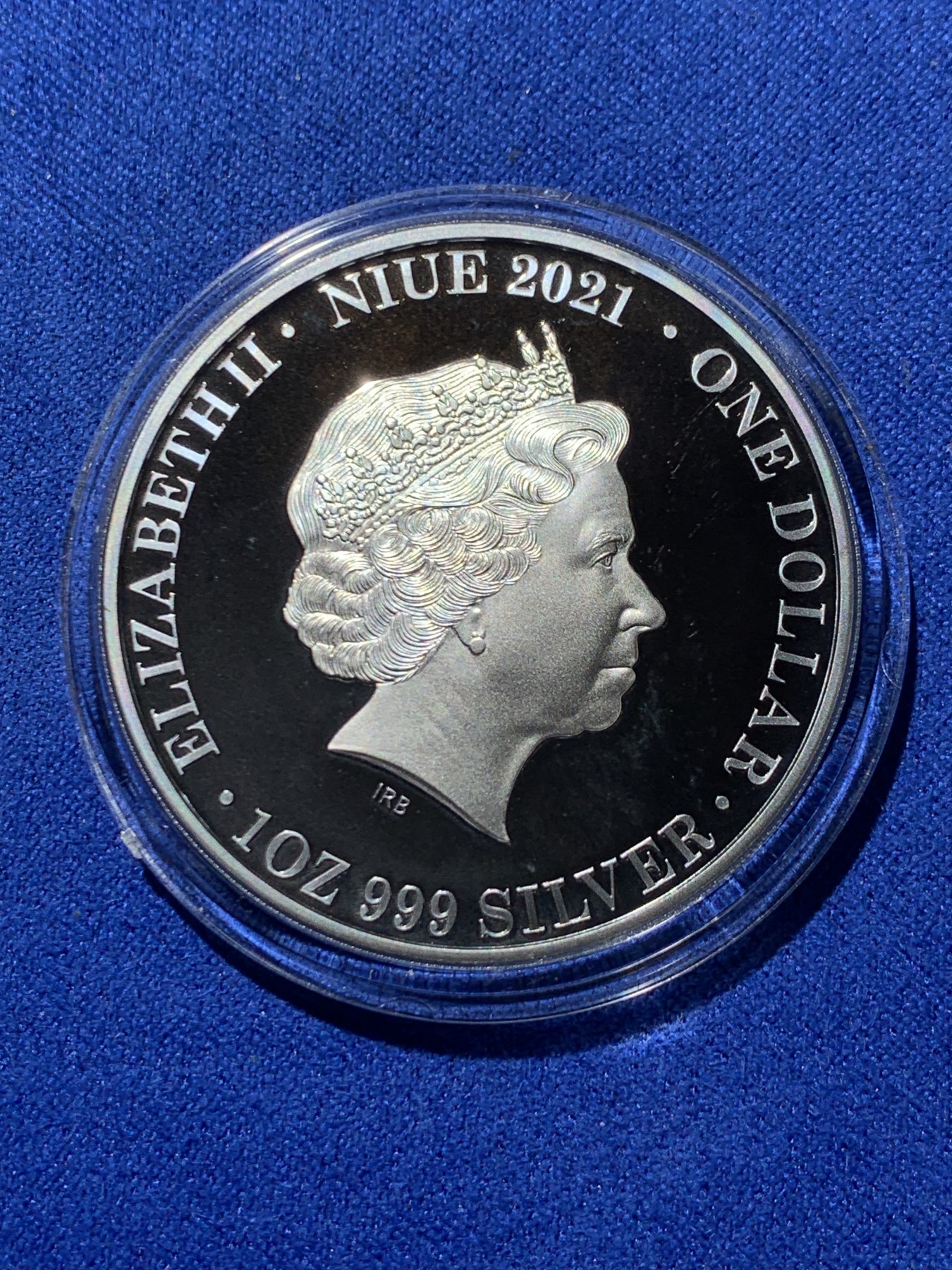 《竞宝斋》第257场-周日，周一 2场连拍 (全场包邮) 纽埃2021年发行澳大利亚夜间动物系列之鬣犬精制银币 礼盒装 抗氧钌化工艺 限量1000枚 市价950+