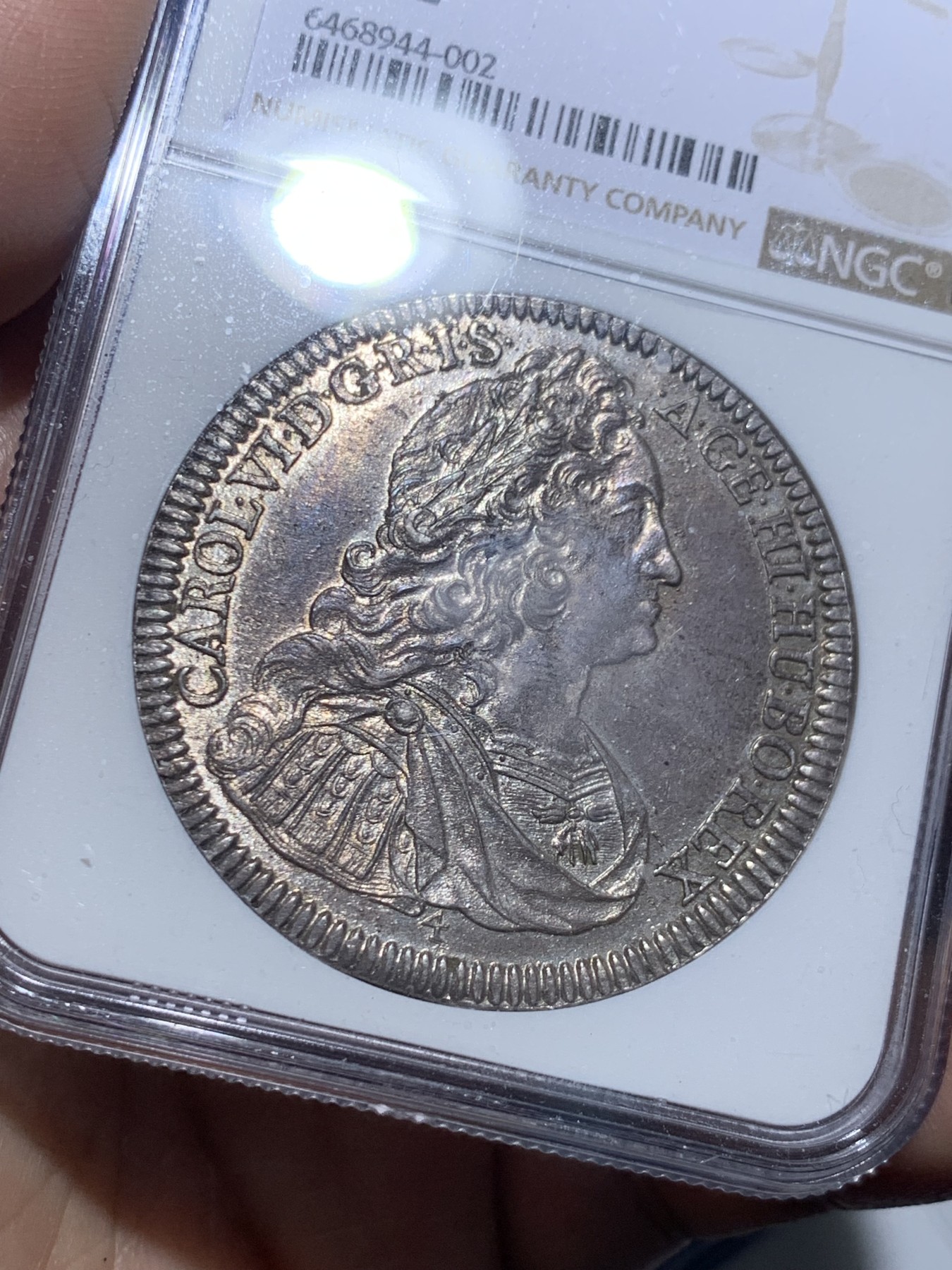 《竞宝斋》第257场-周日，周一 2场连拍 (全场包邮) 亚军分 NGC MS62 神圣罗马帝国奥地利1737年 少见4版 泰勒大银币 卡尔六世皇帝老泰勒 双面全深打少见