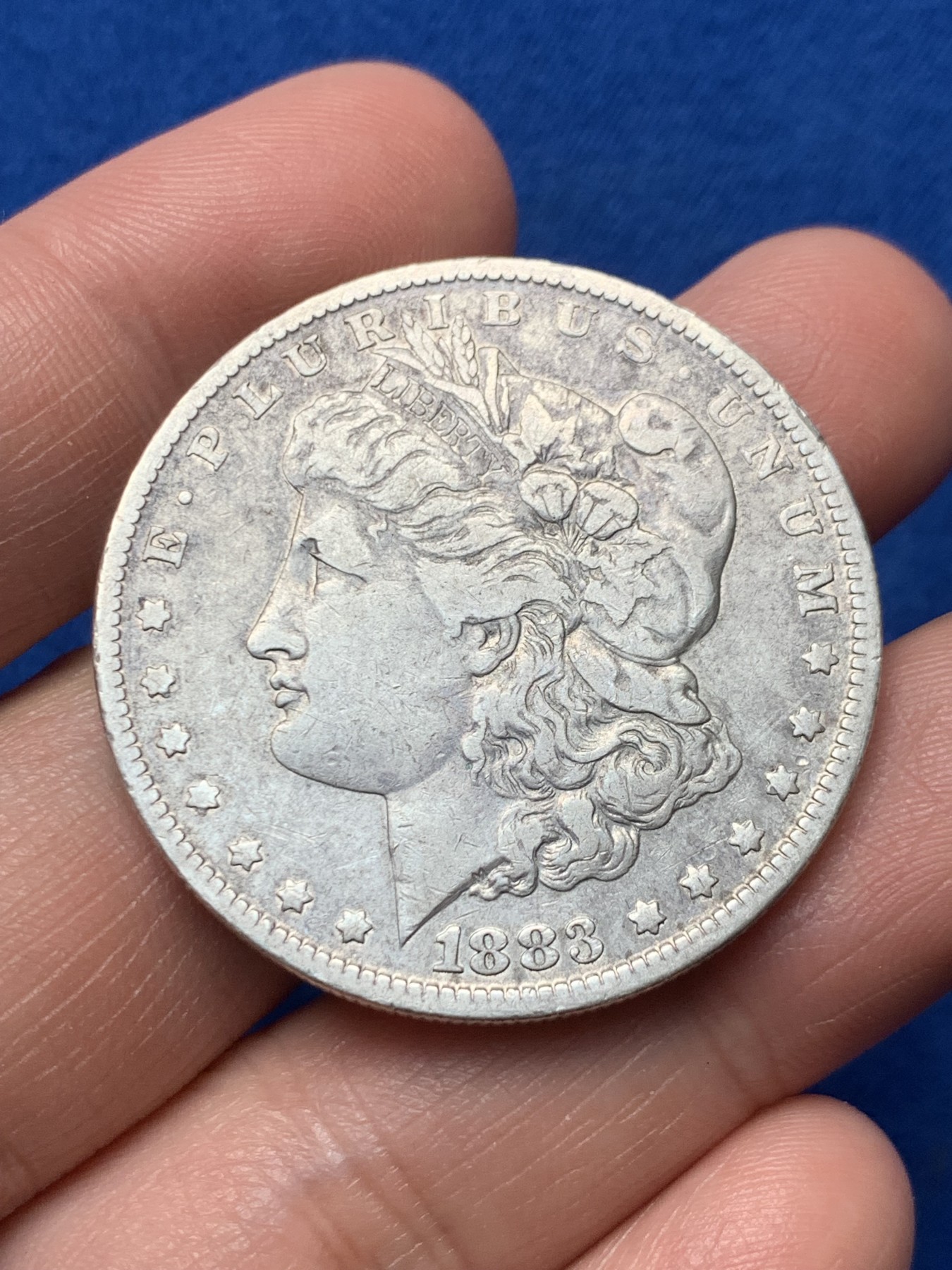 《竞宝斋》第257场-周日，周一 2场连拍 (全场包邮) 美国摩根1883年O版1美元银币