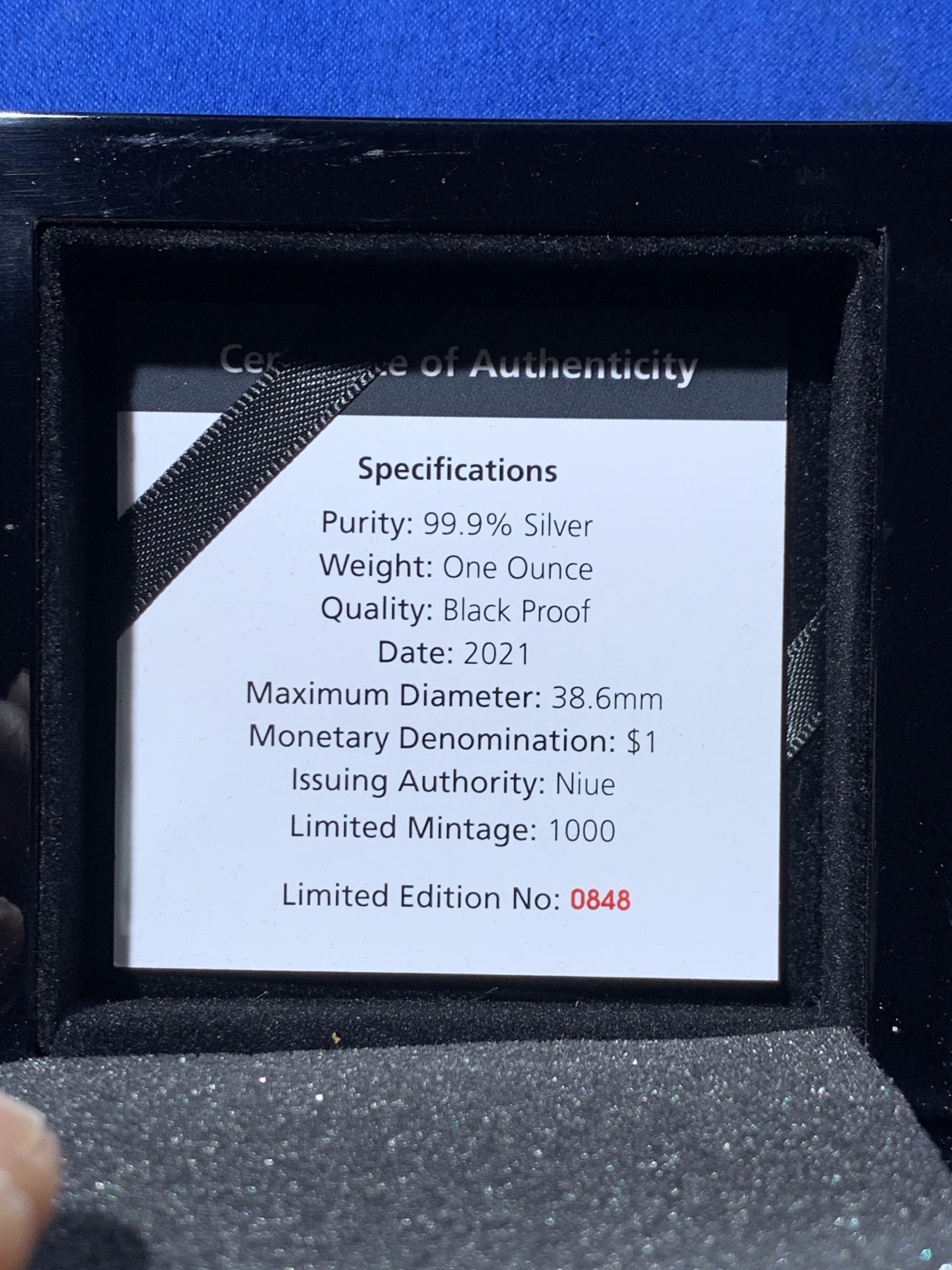 《竞宝斋》第257场-周日，周一 2场连拍 (全场包邮) 纽埃2021年发行澳大利亚夜间动物系列之鬣犬精制银币 礼盒装 抗氧钌化工艺 限量1000枚 市价950+