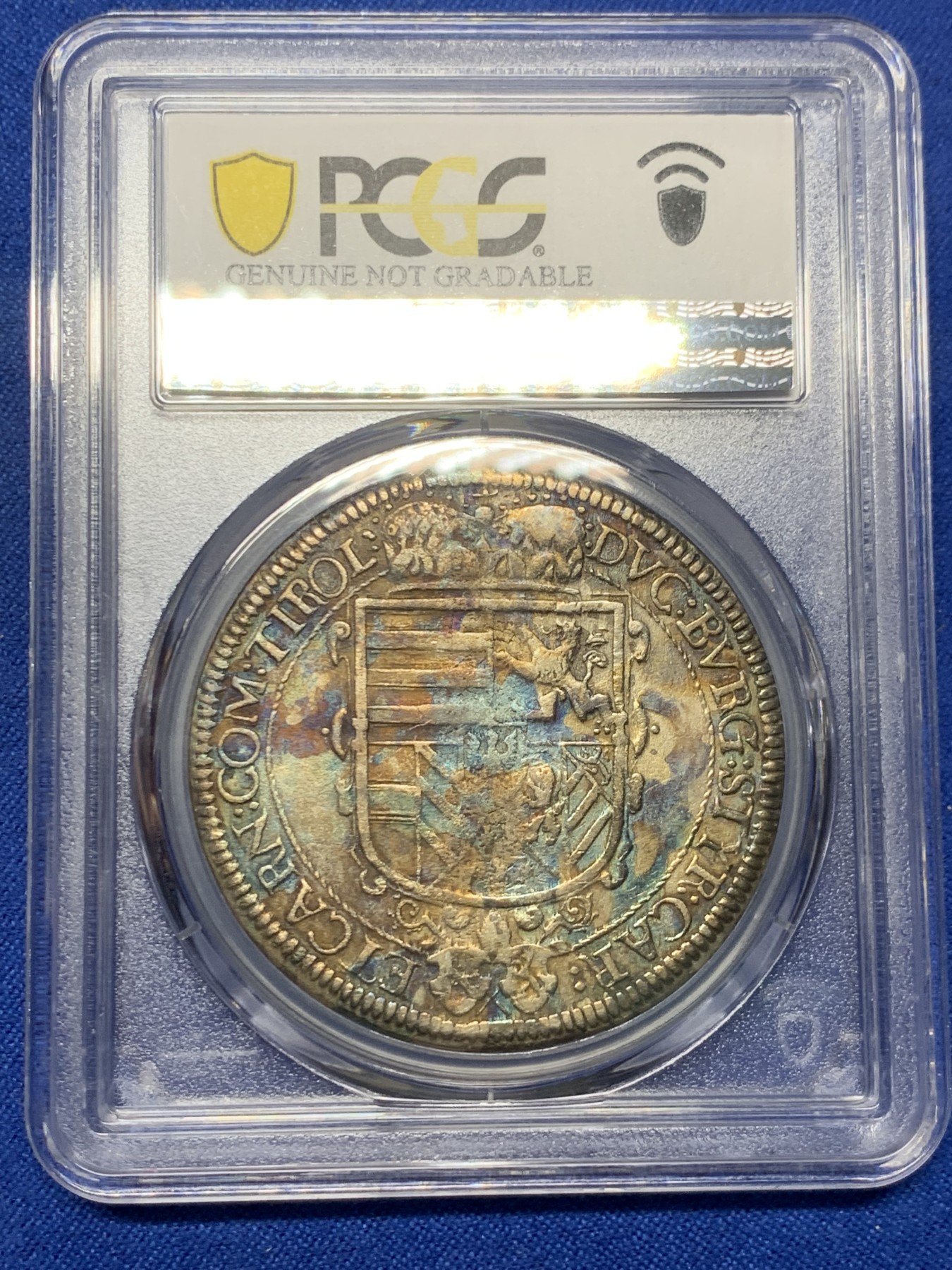 《竞宝斋》第257场-周日，周一 2场连拍 (全场包邮) PCGS AUD 1620年神圣罗马帝国奥地利泰勒大银币 利奥波德大公  400年历史 双面深打