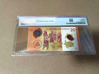 【Blue Auction】✨世界纸币精拍第460期【精】 【999豹子号】尼加拉瓜 2019年20科多巴 PMG66EPQ 