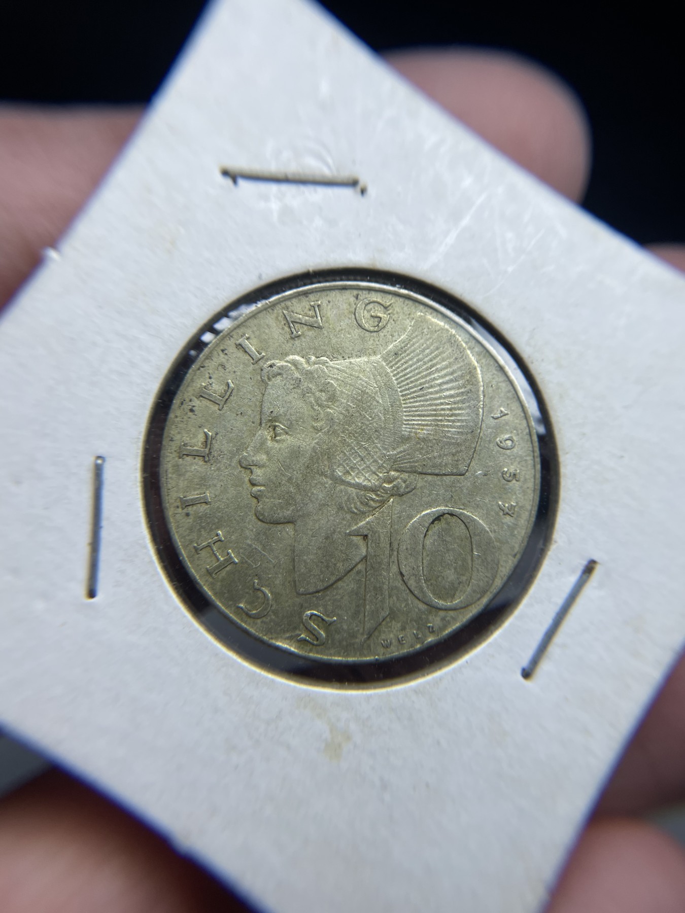 2024年集古藏今外币拍卖第四期-第2场—（总第32拍） 比利时1957年10先令银币