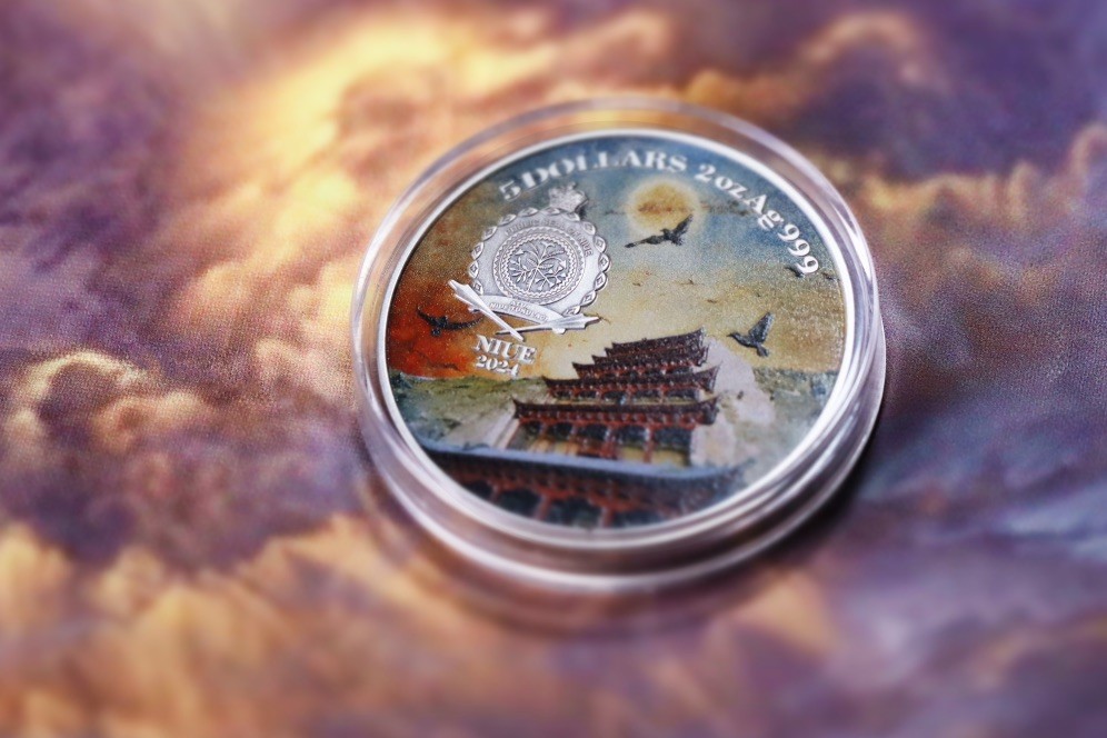 CSIS-GREAT评级精品钱币拍卖第二百四十一期 纽埃2024年甲辰生肖龙年敦煌飞天中国龙2OZ仿古彩色超高浮雕银币