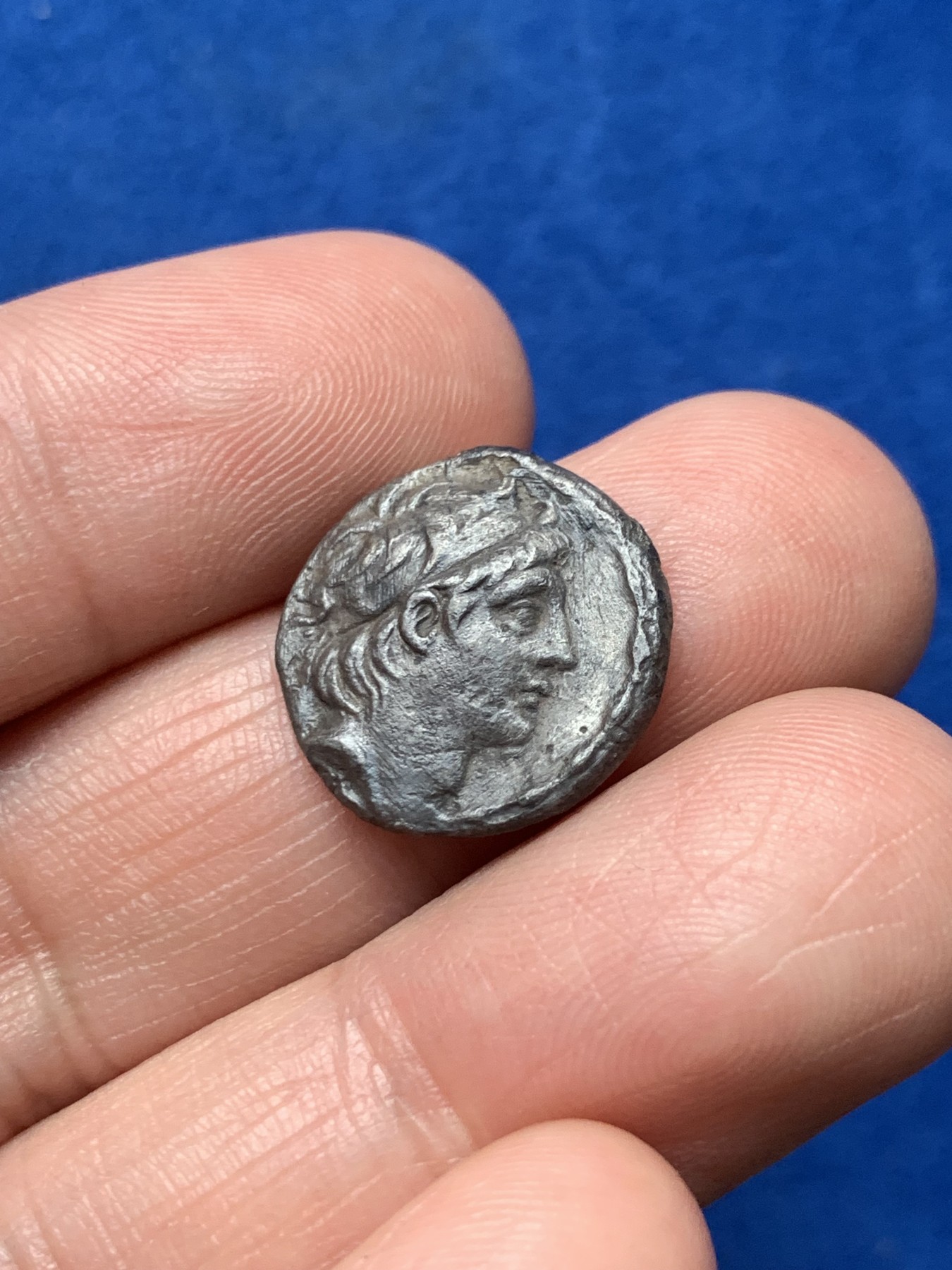 《竞宝斋》第257场-周日，周一 2场连拍 (全场包邮) 塞琉古帝国安提柯七世1德拉克马银币 3.61g