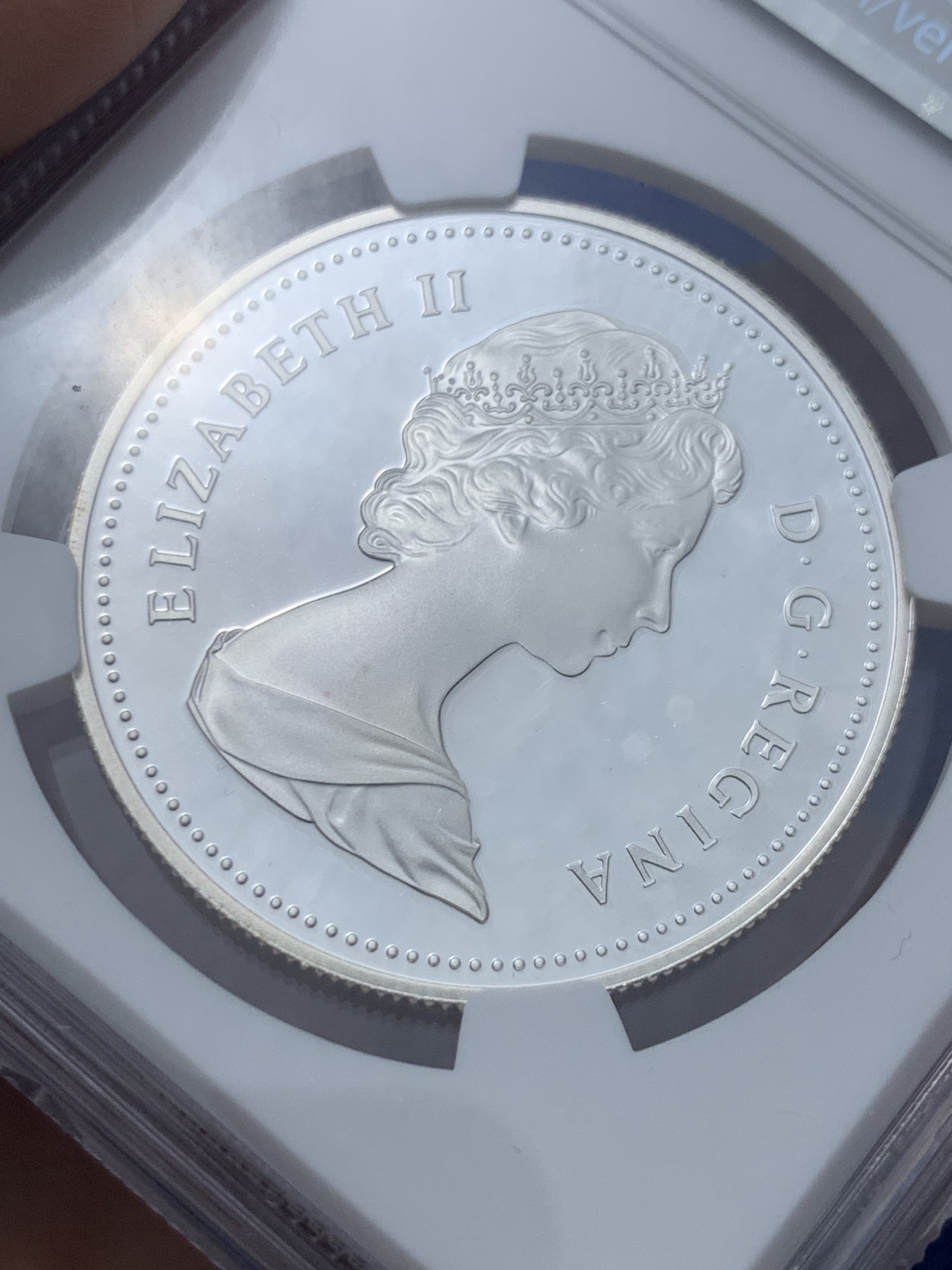 《竞宝斋》第257场-周日，周一 2场连拍 (全场包邮) NGC PF69UC 加拿大1981年大陆铁路精制纪念银币，币面清爽干净又漂亮，PROOF精制币，状态极佳。