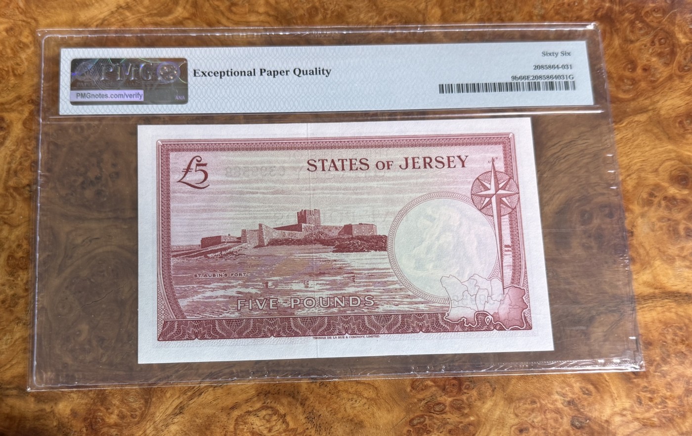 Chase Auction 第27期 - - 外钞、民国钞和人民币混合场！ 1963年泽西5元，PMG66！