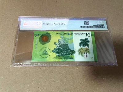 【Blue Auction】✨世界纸币精拍第460期【精】  【111豹子号】尼加拉瓜 2019年10科多巴 PMG66EPQ