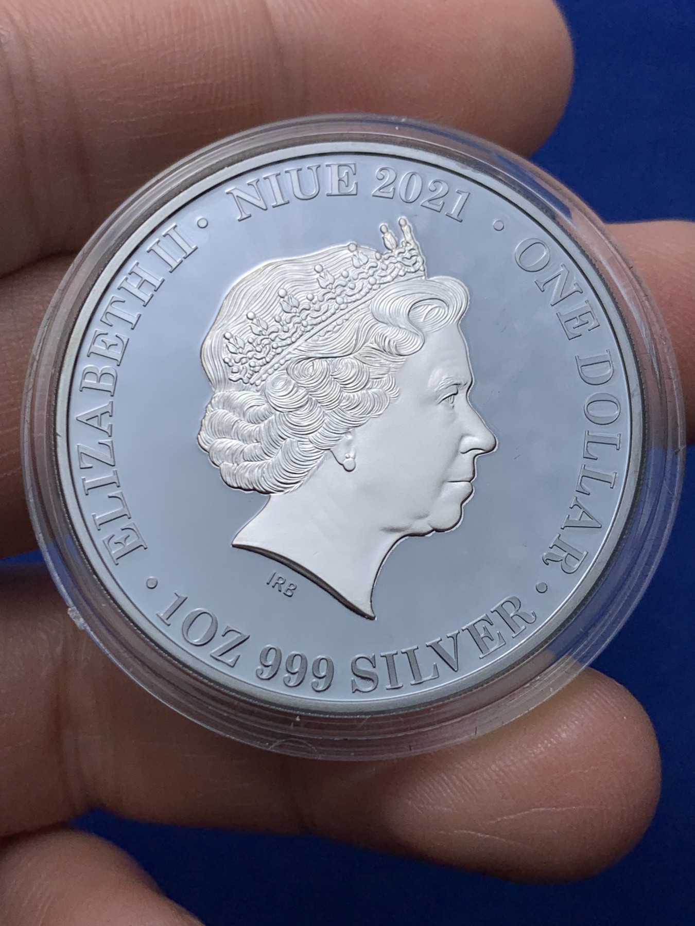 《竞宝斋》第257场-周日，周一 2场连拍 (全场包邮) 纽埃2021年发行澳大利亚夜间动物系列之鬣犬精制银币 礼盒装 抗氧钌化工艺 限量1000枚 市价950+