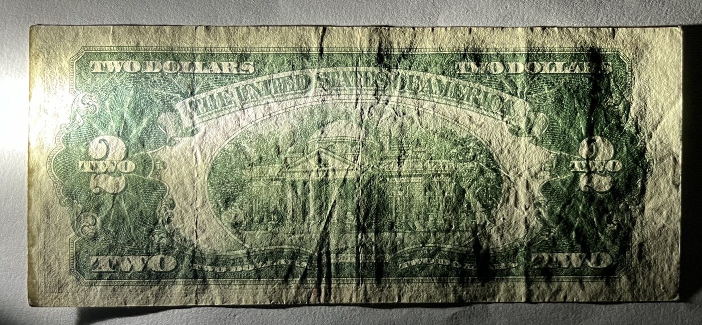 Chase Auction 第27期 - - 外钞、民国钞和人民币混合场！ 1953年正版 2美元 政府券 United States Note 红色号码 AA冠首发