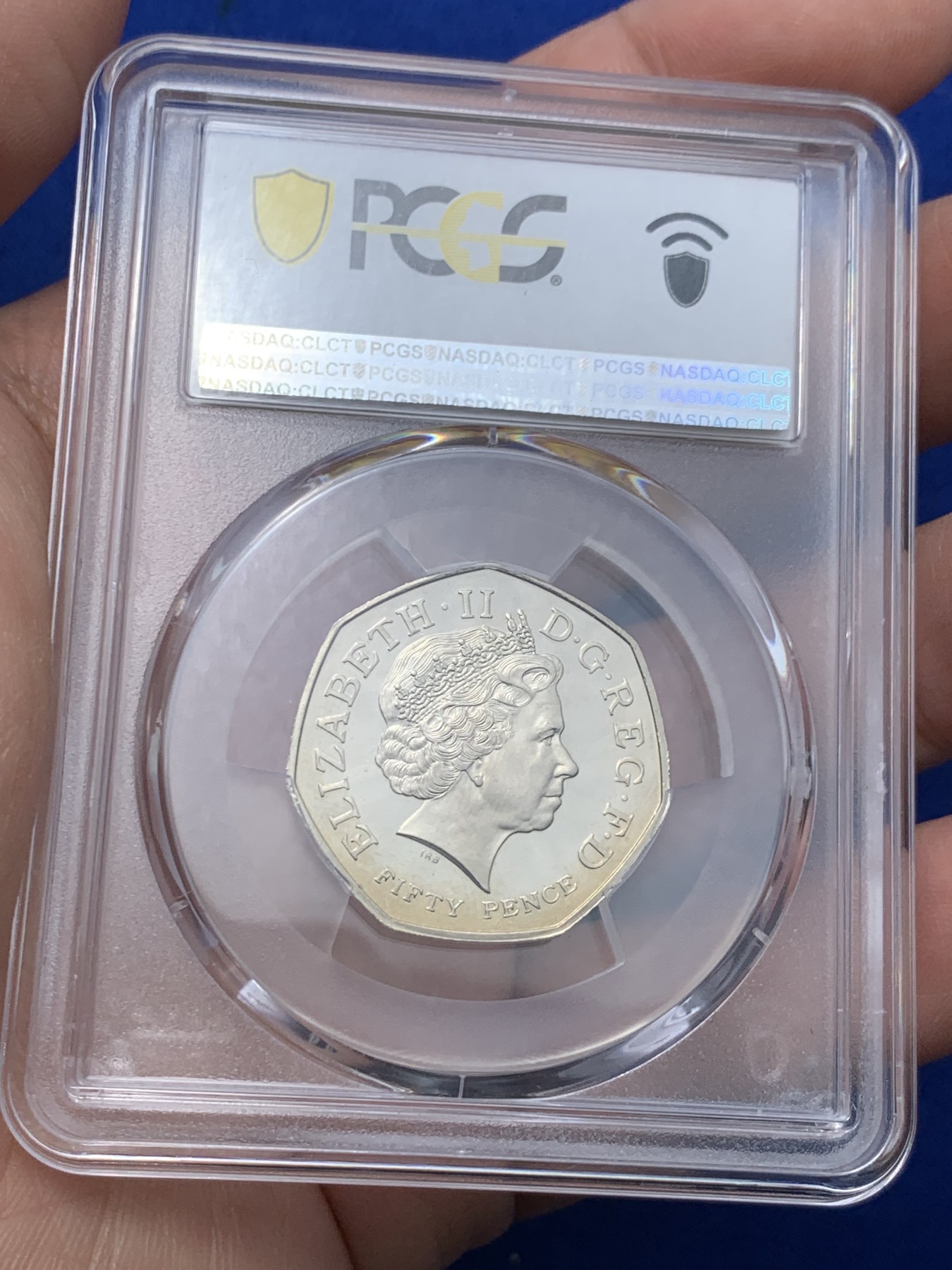《竞宝斋》第257场-周日，周一 2场连拍 (全场包邮) PCGS PR66DCAM 英国 2009年 50p七角铜镍币