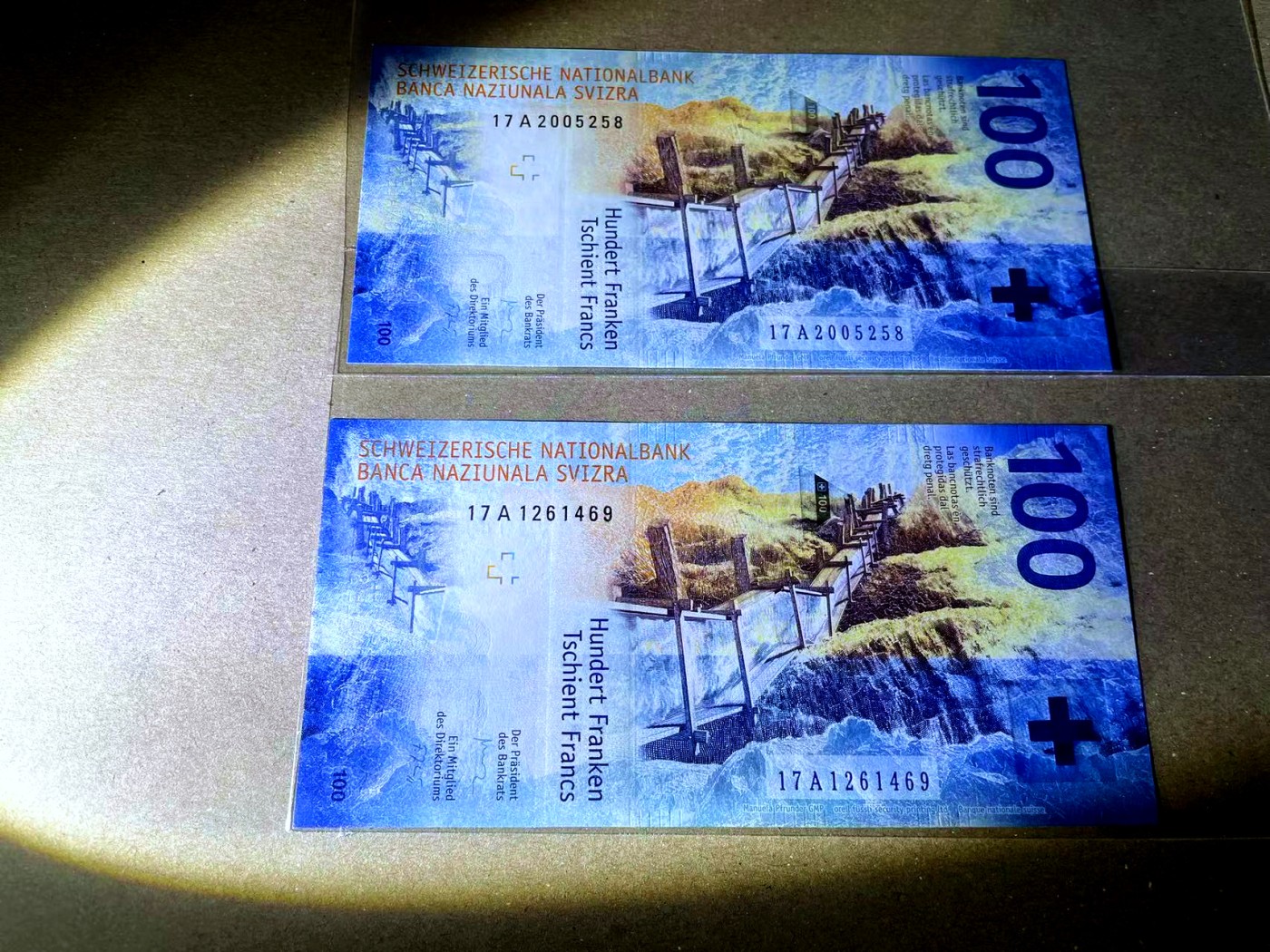 【Blue Auction】✨世界纸币精拍第460期【精】 【一组2张A冠】瑞士 2017年100法郎一组 全新UNC