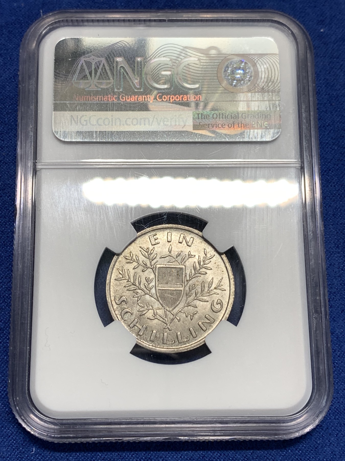 《竞宝斋》第257场-周日，周一 2场连拍 (全场包邮) NGC MS66 奥地利 1925年 国会大厦 1先令 银币 少见高分