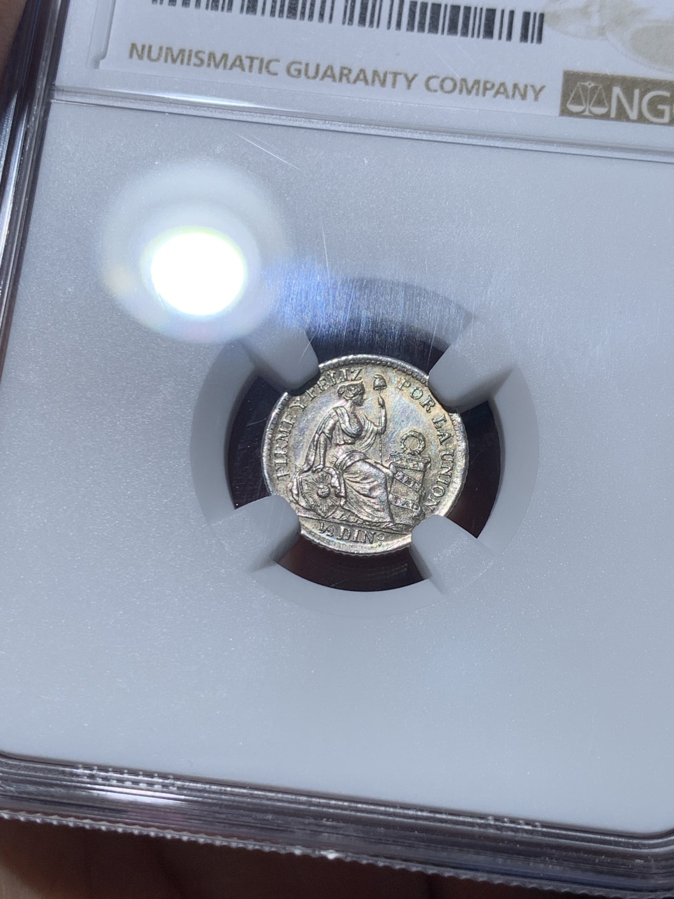 《竞宝斋》第257场-周日，周一 2场连拍 (全场包邮) NGC UNCD 秘鲁1912年1/2D银币