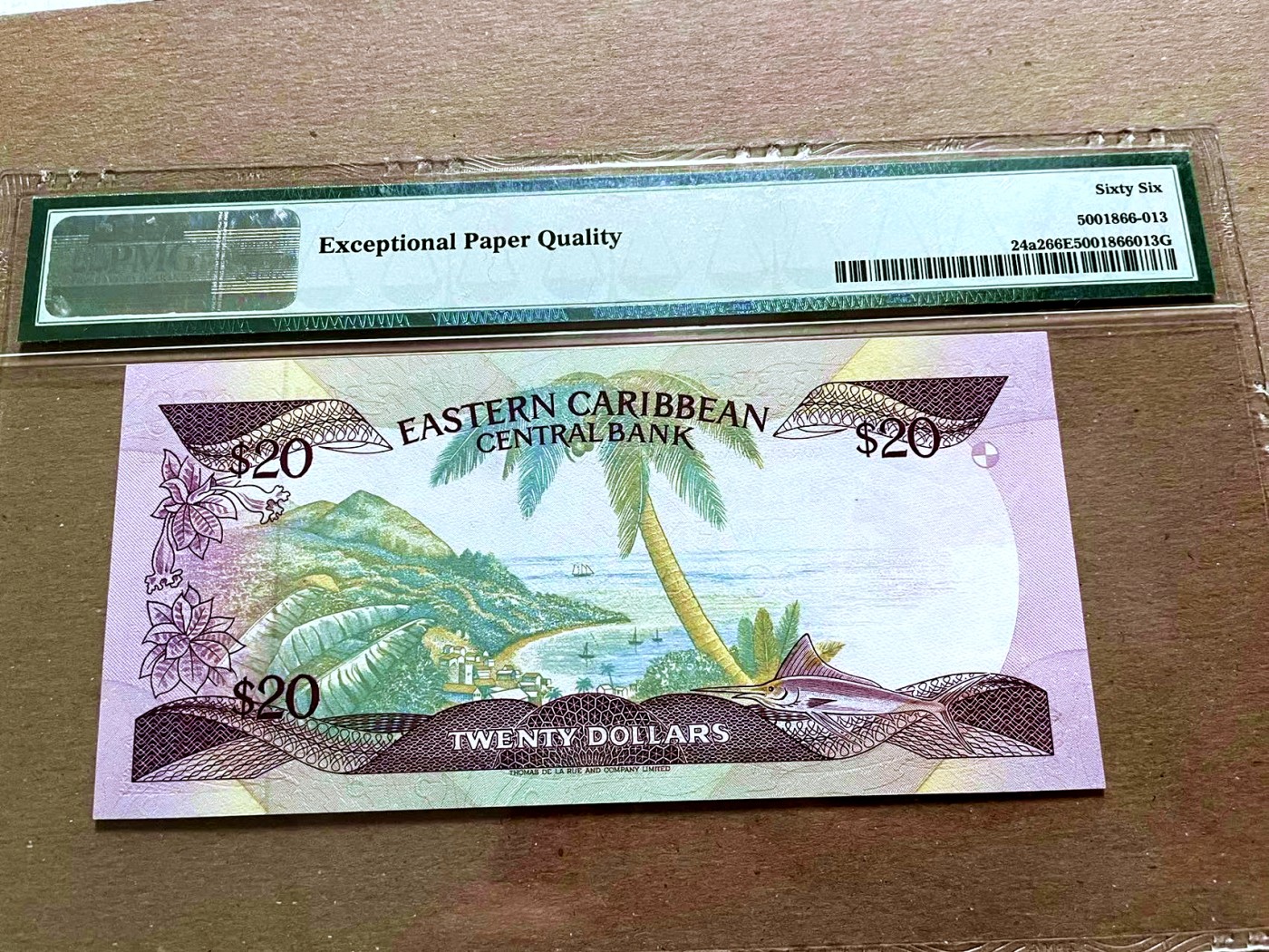 【Blue Auction】✨世界纸币精拍第460期【精】 东加勒比 1988-93年20元 小彩背 海岛风 女王 PMG66EPQ  安提瓜版