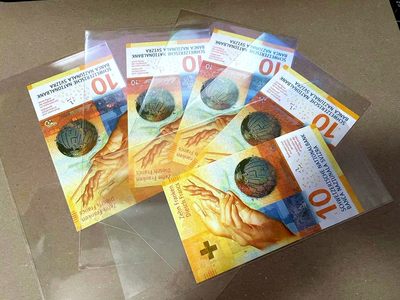 【Blue Auction】✨世界纸币精拍第460期【精】 【一组5张A冠连号 靓号】瑞士 2016年10法郎一组 全新UNC